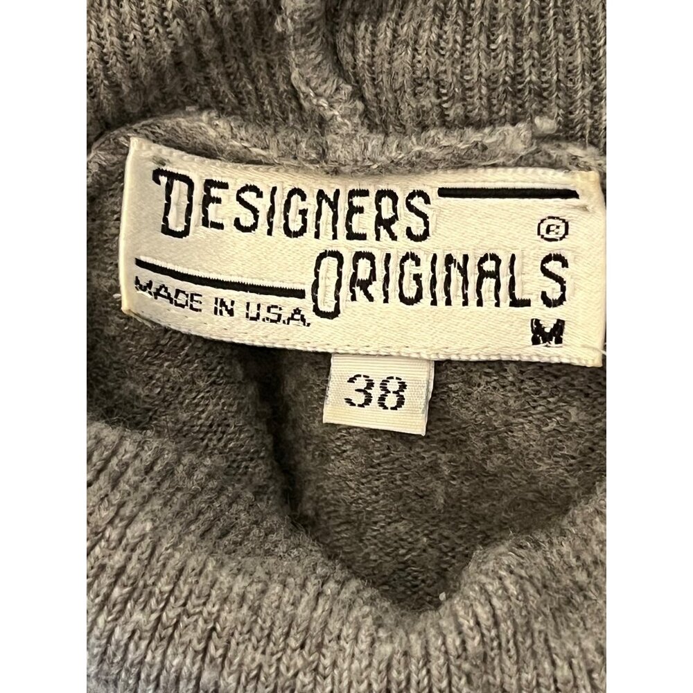 Vintage Designers Originals Womens 38 Medium Gray Turtleneck Sweater USA Acrylic - Picture 4 of 16